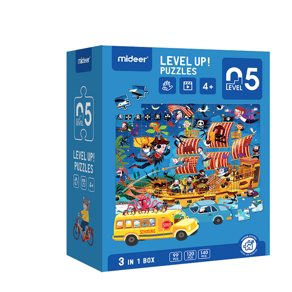 LEVEL UP PUZZLES NIVEL 5 TOUR DE AVENTURAS, 3 PUZZLES MIDEER 6936352531067