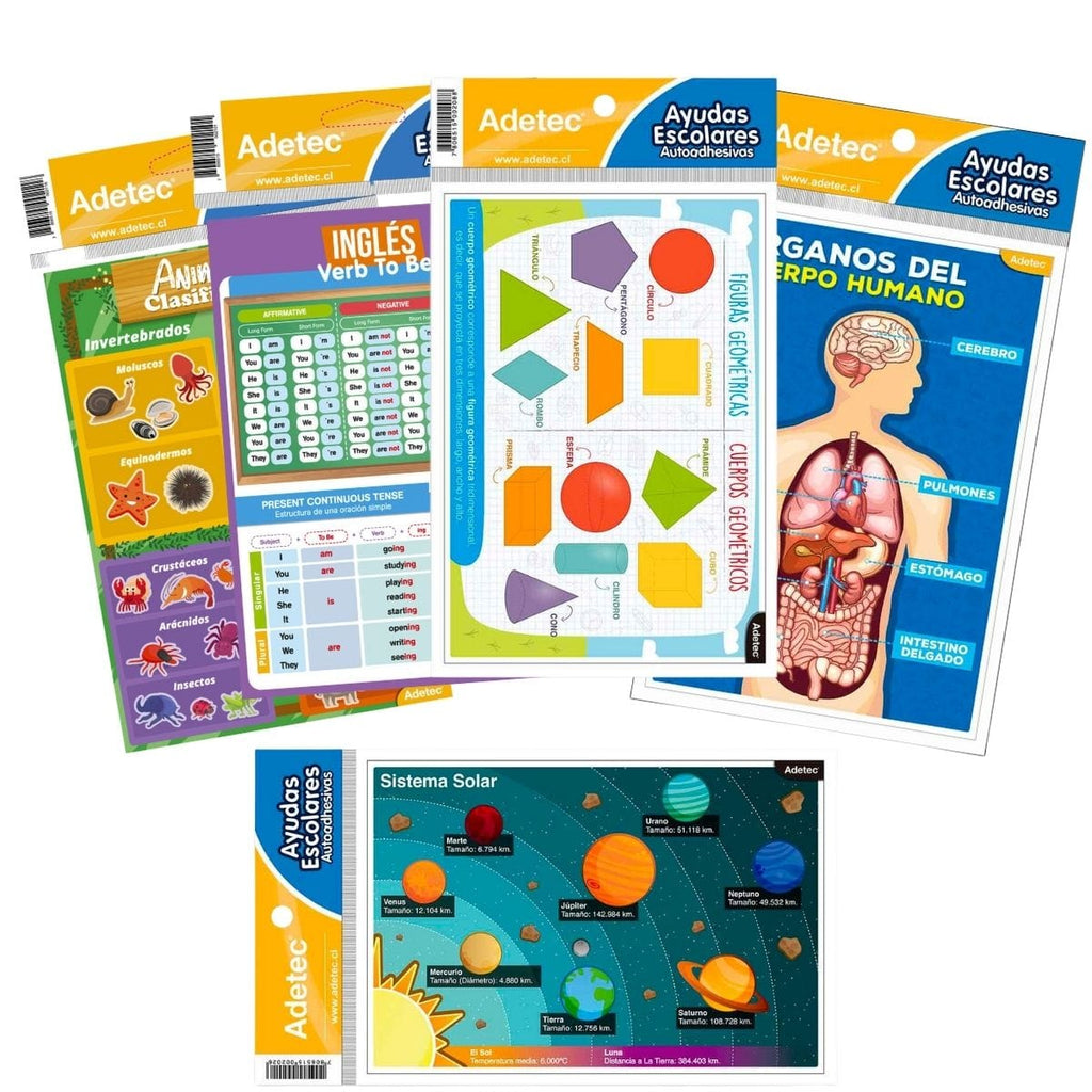 Juguetes educativos Pack Adhesivos Ayuda Escolar para tus Cuadernos Adetec