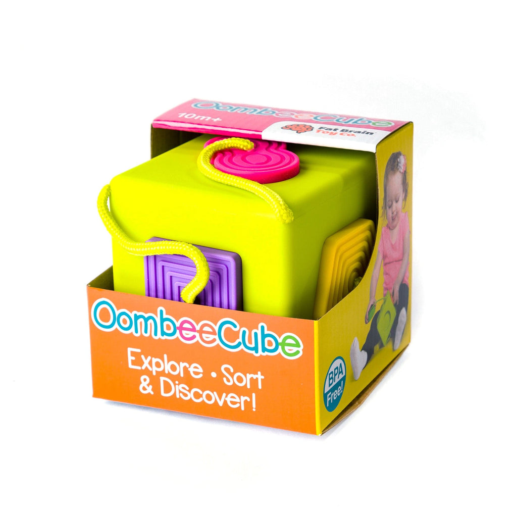 Juguetes de actividades para bebés Juego Cubo Encaje Bebé, Oombeecube Fat Brain Toys 811802021083